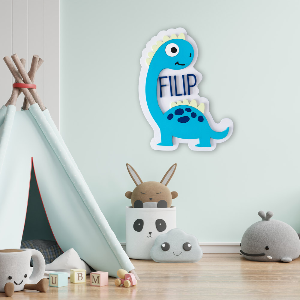 dekoracja do pokoju dziecięcego - dinozaur
